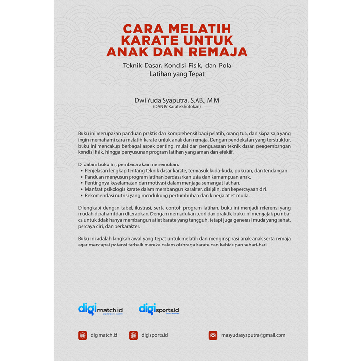 E-Book Cara Melatih Karate untuk Anak dan Remaja: Teknik Dasar, Kondisi Fisik, dan Pola Latihan yang Tepat